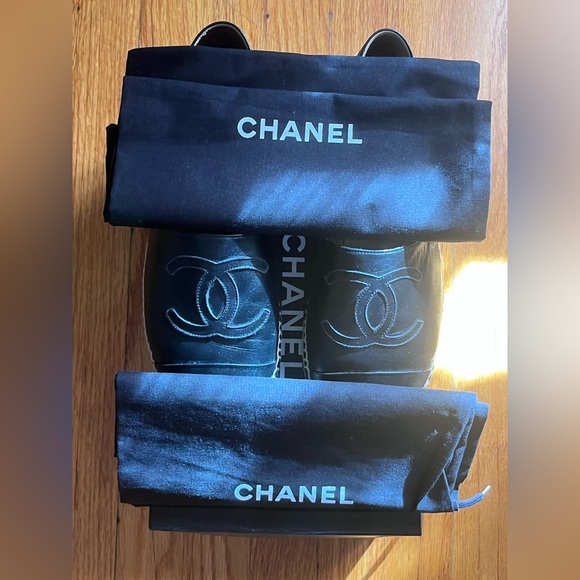 Chanel Lambskin Espadrilles 38 Black - Picture 10 of 13